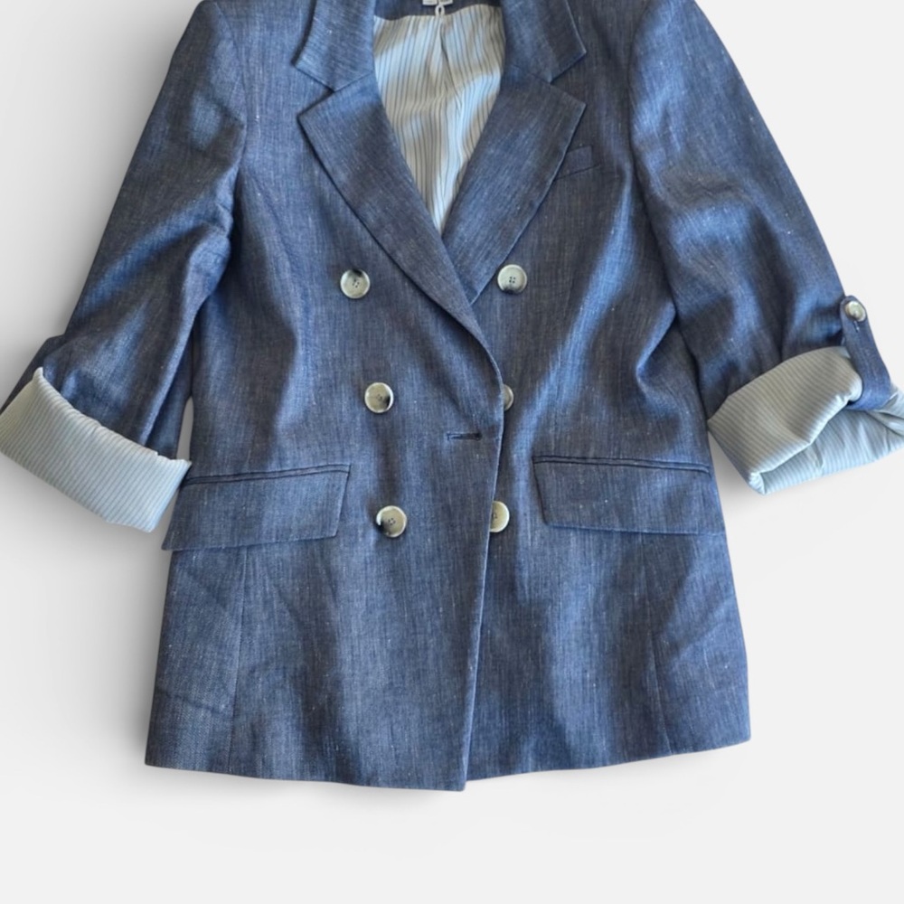 Veronica Beard Blue Kelson Dickey Jacket sz 14 - Picture 3 of 8